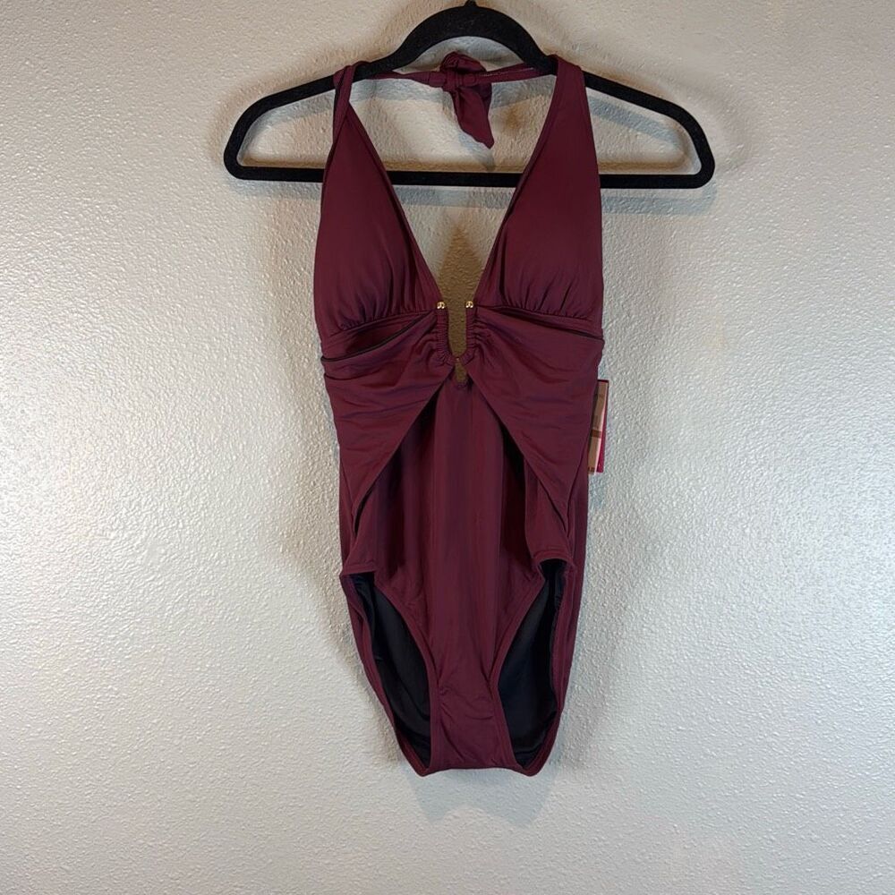 NWT VINCE CAMUTO FIG halter one piece swimsuit